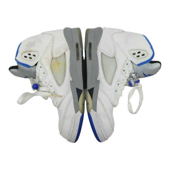 Nike Air Jordan 5 Retro Boys Size 4.5Y White Athletic Shoes Sneakers 440888-140 - Picture 10 of 13
